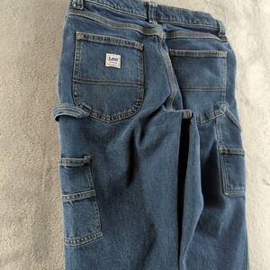 Lee Carpenter Jeans Mens 30x30 Blue Faded Relaxed Wide Grunge Skate Pants
